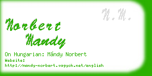 norbert mandy business card